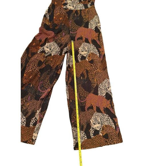 Farm Rio for Anthropologie Animalia Mirana Jumpsuit XS Jumper Romper in Brown Mo - Picture 14 of 14